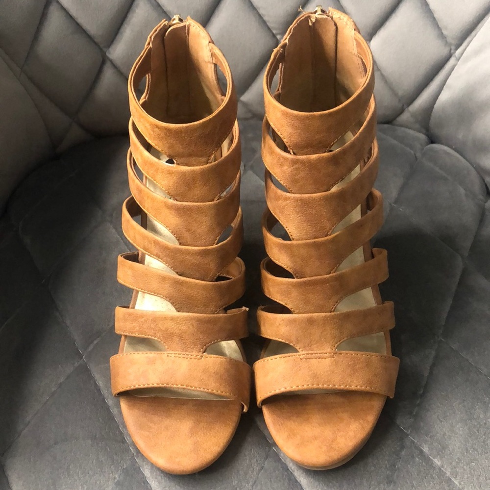 Leather Sandal Wedge